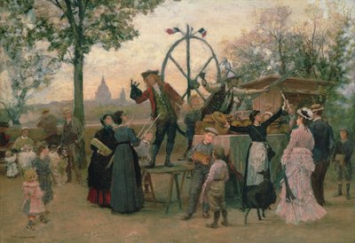 Los jugadores callejeros de Marie Francois Firmin Girard